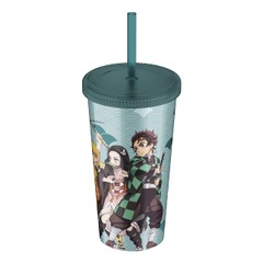 DEMON SLAYER 16OZ CAST PLASTIC TUMBLER & STRAW SET