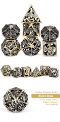 DAD612 - Hollow Dice Set (7pc) Dragon - Bronze