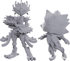 WZK 90764 - Pathfinder Battles Deep Cuts Unpainted Miniatures: W25 Lotus Leshy and Flytrap Leshy
