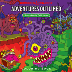 Dungeons & Dragons - Adventures Outlined Coloring Book