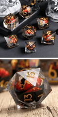DAD653 - Liquid Core Dice Set - Dragon Eye - Orange