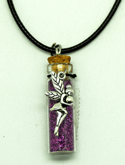 Fairy Glitter Bottle Necklace Purple