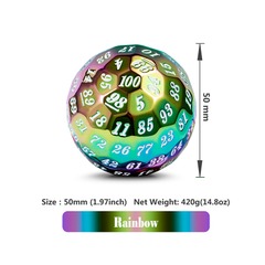 DAD315 - Metal D100 Dice Iridescence