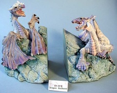 EN 2217 & 2218 Dragon Bookends Rare Enchantica Pieces