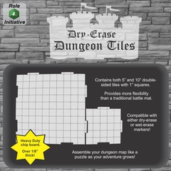 Dry Erase 5 in. & 10 in. Dungeon Tiles - Combo pack of 21