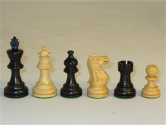 30BAE Black American Emperor Wood Chessmen