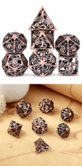 DAD611 - Hollow Dice Set - Dragon Cage - Copper