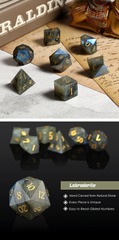 DAD813 - Gemstone Dice Set - Labradorite