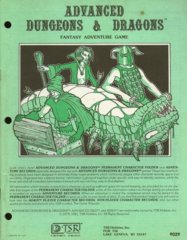 AD&D - Permanent Character Folder and Adventure Records 9029