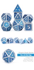 DAD598 - Metal & Enamel Dice Set (7pc) Mediterranean