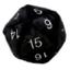Jumbo D20 Novelty Dice Plush - Black