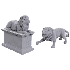 WZK 90747 - WizKids Deep Cuts Unpainted Minis: W24 Stone Lion