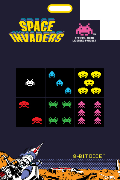 Space Invaders 8-bit Dice