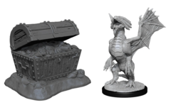 WZK 90153 - Silver Dragon Wyrmling & Halfling Friend