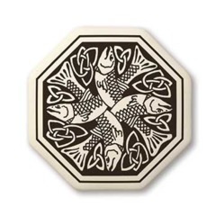 Celtic Fish Octagon Pendant