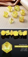 DAD606 - Sharp Edge Dice Set - Canary