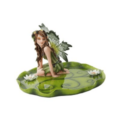 Fairy w/ Lily Pad Jewelry Tray 10274