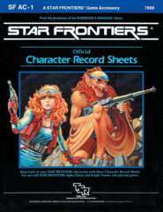 Star Frontiers SFAC1 - Official Character Record Sheets 7800