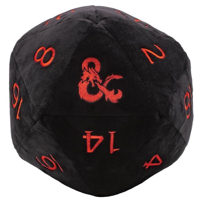 Jumbo D20 D&D Dice Plush - Black