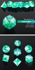 DAD625 - Sharp Edge Dice Set (7pc) Sea Shore