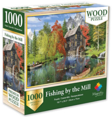 1000pc - Fishing By The Mill Wooden Puzzle