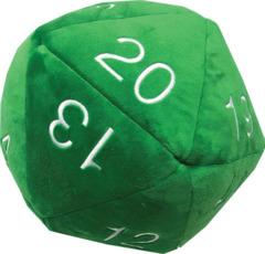 Jumbo D20 Novelty Dice Plush - Green