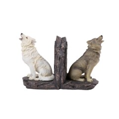 13030 Wolf Bookend Set