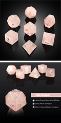 DAD817 - Gemstone Dice Set (7pcs) Rose Quartz