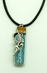 Fairy Glitter Bottle Necklace Blue