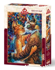 1000pc HeiDi Art Puzzle - Dance Of The Cats In Love