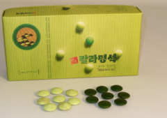 Green/Jade Glass Go Stones 22mm