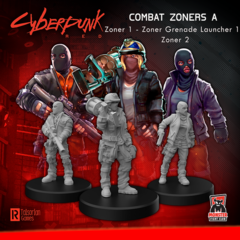 Cyberpunk Red Miniatures - Combat Zoners A