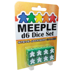 Meeple d6 Dice Set - Green