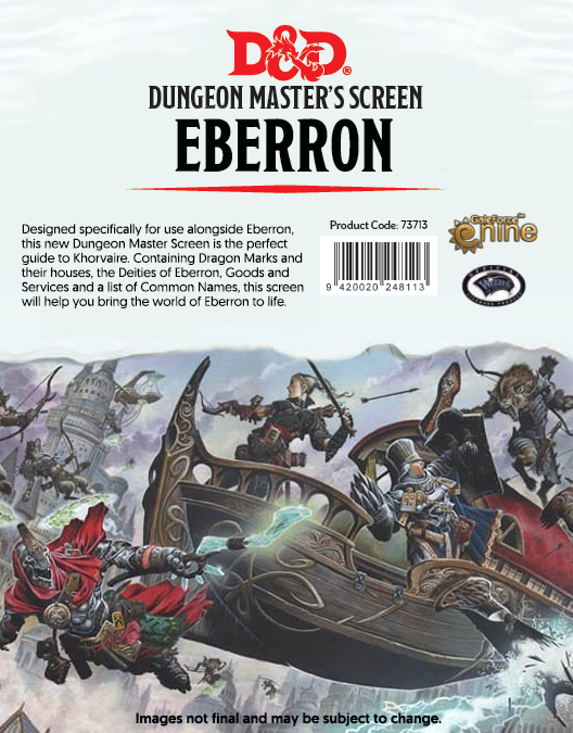 D&D 5E (GF9) -  Dungeon Masters Screen - Eberron