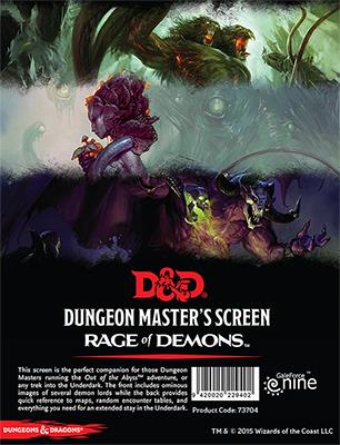 D&D Rage of Demons DM Screen