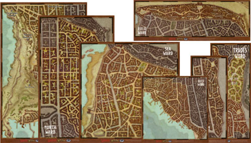 D&D 5E (GF9) - Waterdeep Dragon Heist Map Set (Tube)