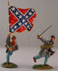 ACW57104 CONFEDERATE FLAG BEARER AND CHARGING OFFICER