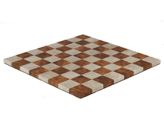 78814 Caramel & Cream Leatherette Chess Board
