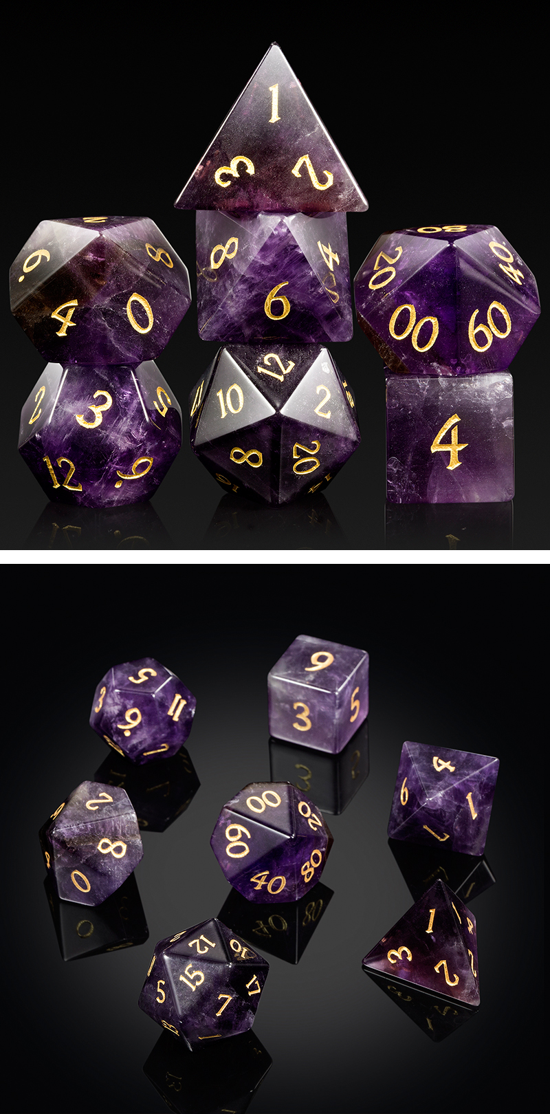 DAD801 - Gemstone Dice Set (7pc) Amethyst