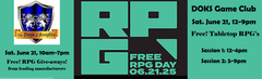 Free RPG Day 2025  at DOKS 6/21/25