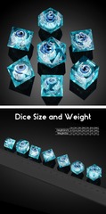 DAD651 - Liquid Core Dice Set - Blue Eyeball