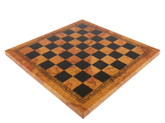 Chess Board - Faux Leather - Old Map Design - 10.5