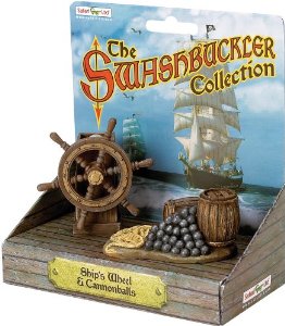Pirate Ships Helm & Cannonballs