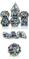 DAD691 - Hollow Metal Dice Set - Dragon Cage - Iridescence