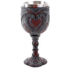 11557 - Double Dragon Goblet w/ Removable Cup