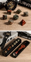 DAD803 - Gemstone Dice Set (7pc) Bloodstone