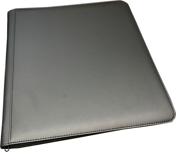 Generic 12 Pkt Zippered Binder BLACK