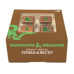 Heavy Metal Feywild Copper and Green D6 Dice Set (4ct) for Dungeons & Dragons