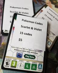 Pokemon Codes 15 for $5 (New Set)