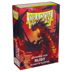 Dragon Shield Sleeves - Japanese size - Matte Ruby - 60 ct